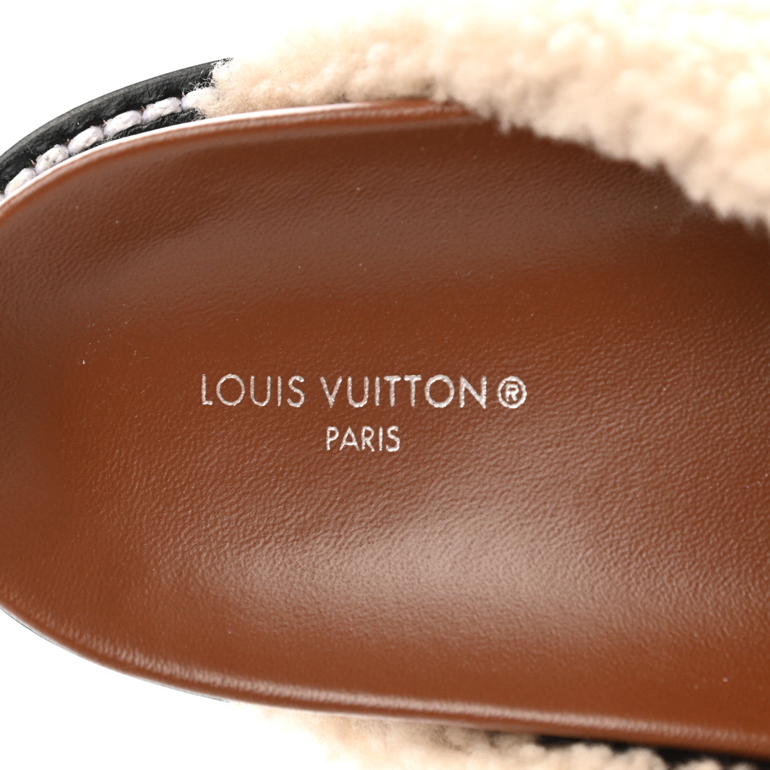 Louis Vuitton Shearling Paseo Flat Comfort Mule 39 Nude 7 of 8