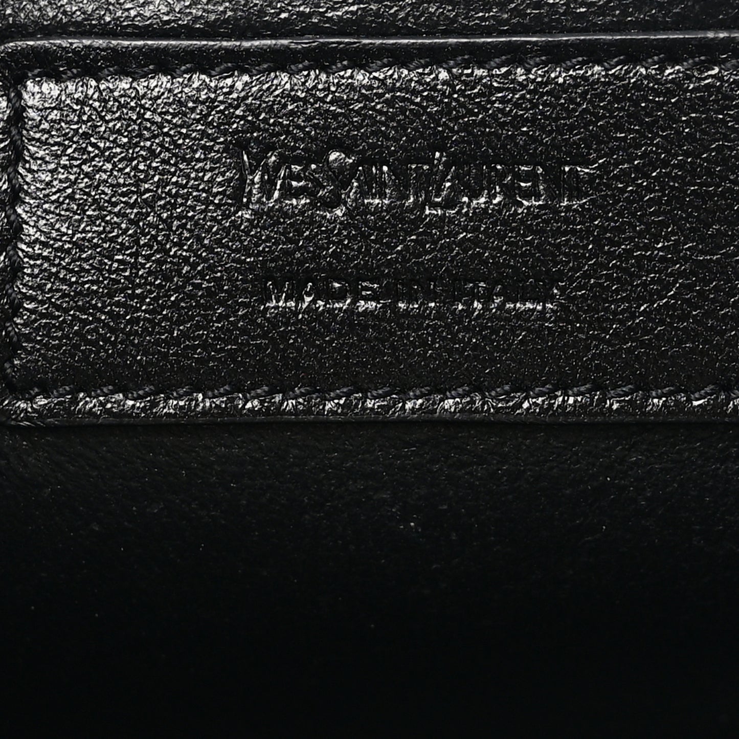 Calfskin Monogram Wristlet Pouch Black