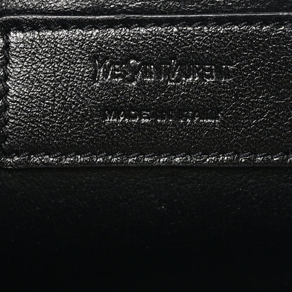 Saint Laurent Calfskin Monogram Wristlet Pouch Black 6 of 7