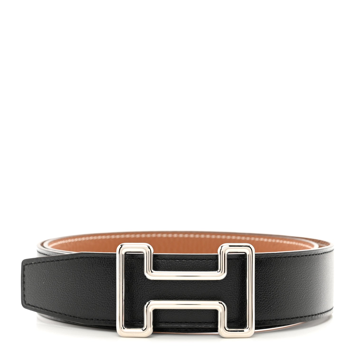 Hermes Chamonix Togo 32mm Tonight Belt 80 32 Black Gold 1 of 4