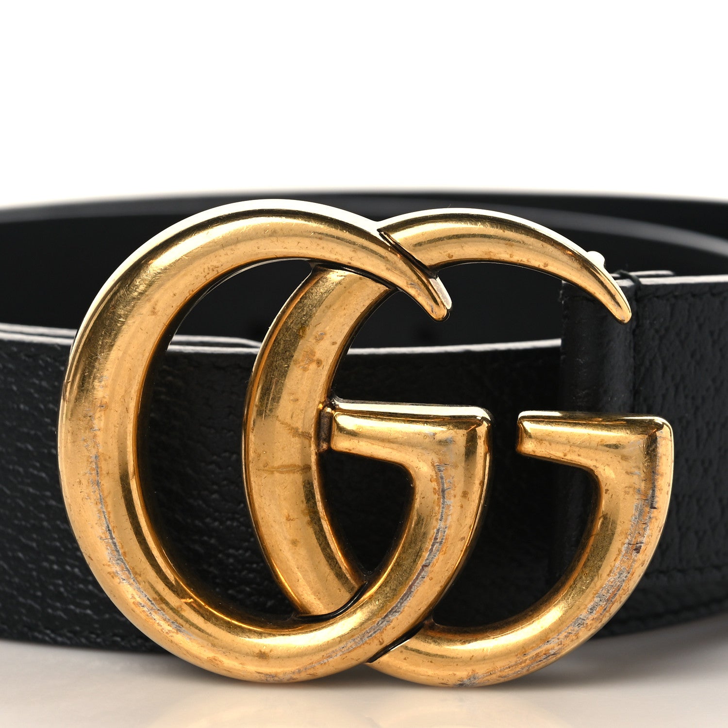 Gucci Textured Calfskin Double G 40mm Belt 75 30 Black 2 of 5