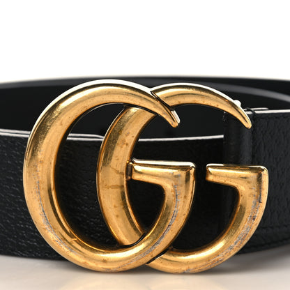 Gucci Textured Calfskin Double G 40mm Belt 75 30 Black 2 of 5