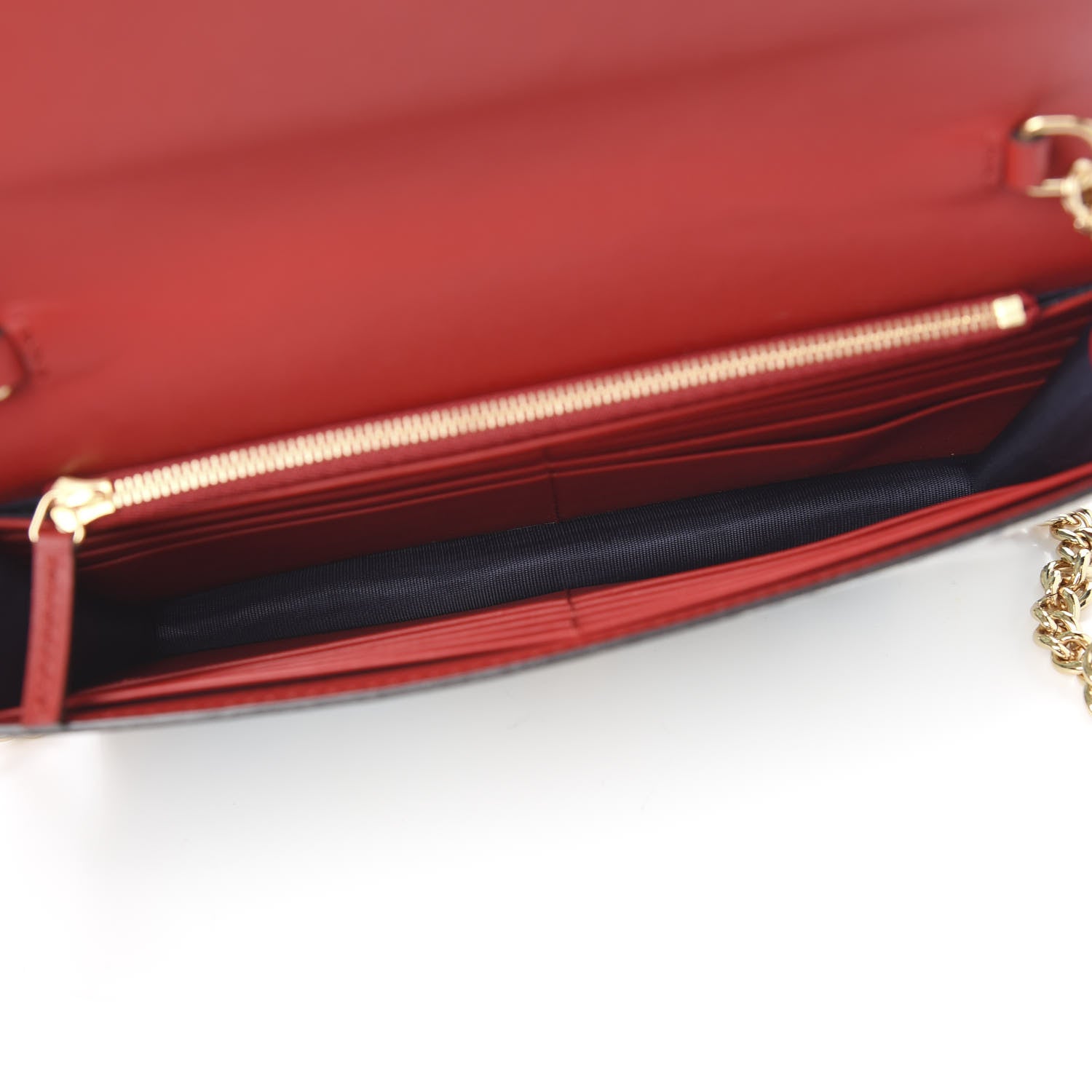 Gucci GG Supreme Monogram Blooms Chain Wallet Blue 4 of 9