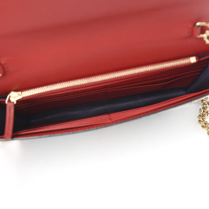 Gucci GG Supreme Monogram Blooms Chain Wallet Blue 4 of 9