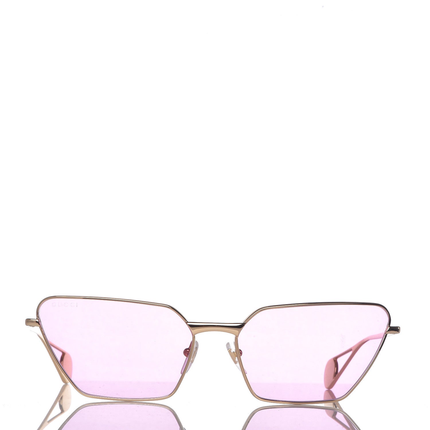 Gucci Rectangular Sunglasses GG0538S Gold Pink 2 of 7