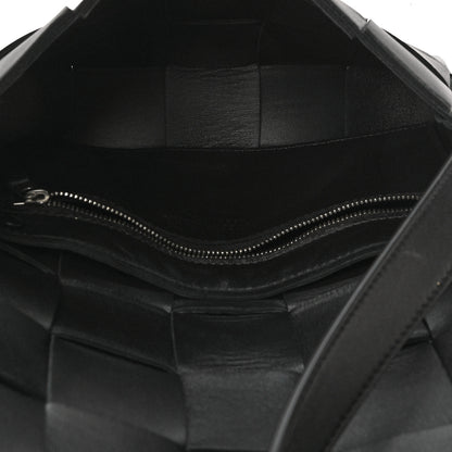 Bottega Veneta Lambskin Maxi Intrecciato Cassette Crossbody Bag Black 5 of 12