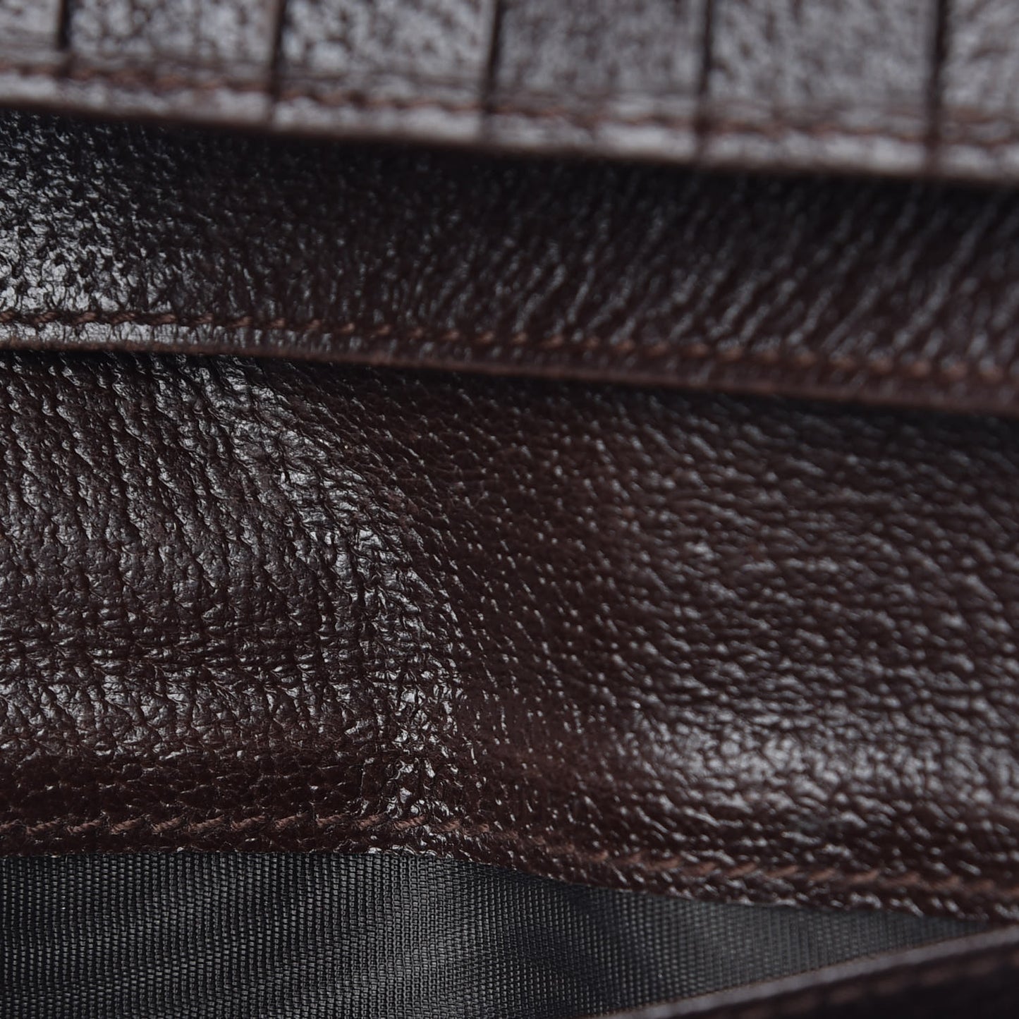 Monogram Calfskin Ladies Web Continental Wallet Beige Ebony Cocoa