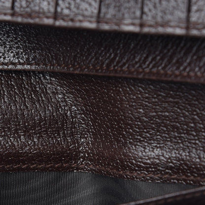 Gucci Monogram Calfskin Ladies Web Continental Wallet Beige Ebony Cocoa 9 of 12