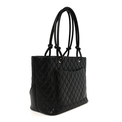 Chanel Calfskin Quilted Large Cambon Tote Black 3 of 13