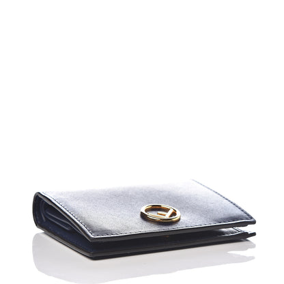 Fendi Vitello Liberty Lucido F is Fendi Compact Bi-Fold Wallet Blueberry 3 of 6