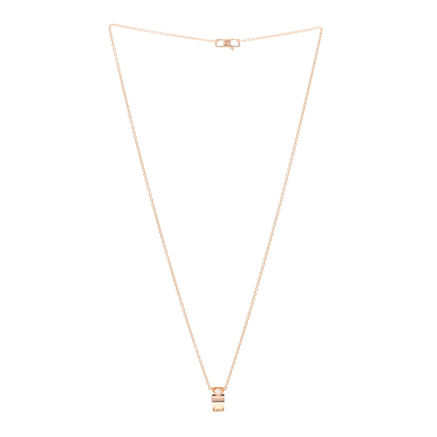 Louis Vuitton 18K Pink Gold Diamond Empreinte Pendant Necklace 3 of 4