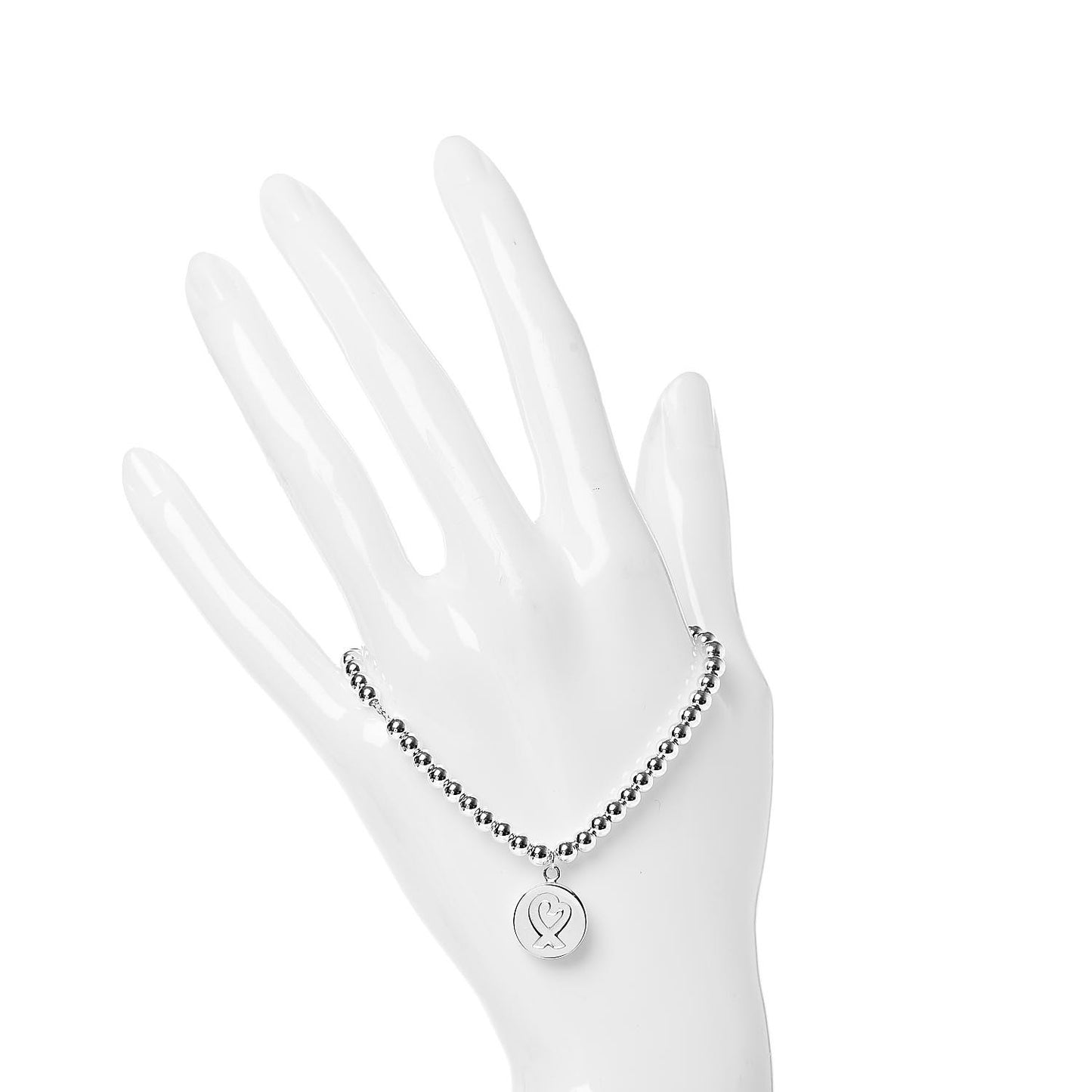 Sterling Silver Paloma Picasso Bead Loving Heart Tag Bracelet