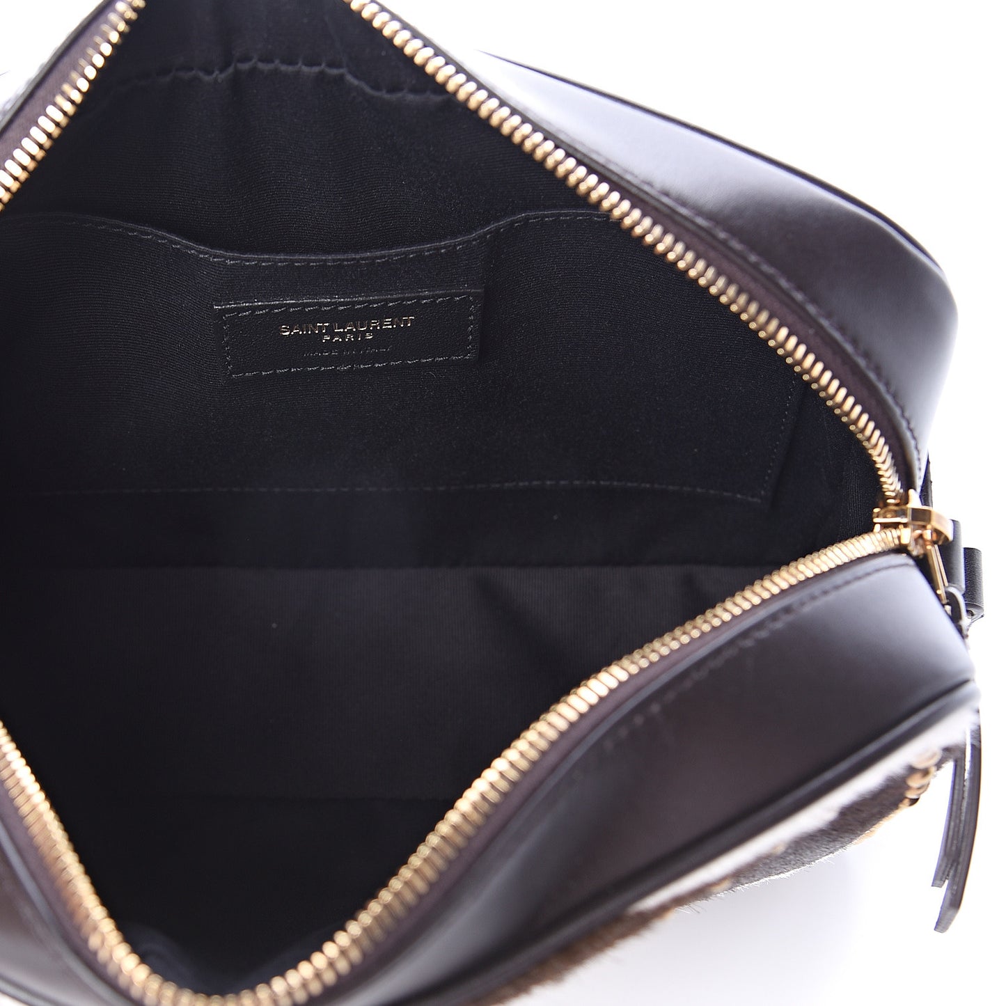 Pony Hair Calfskin Studded Monogram Lou Camera Bag Dusty White Brown