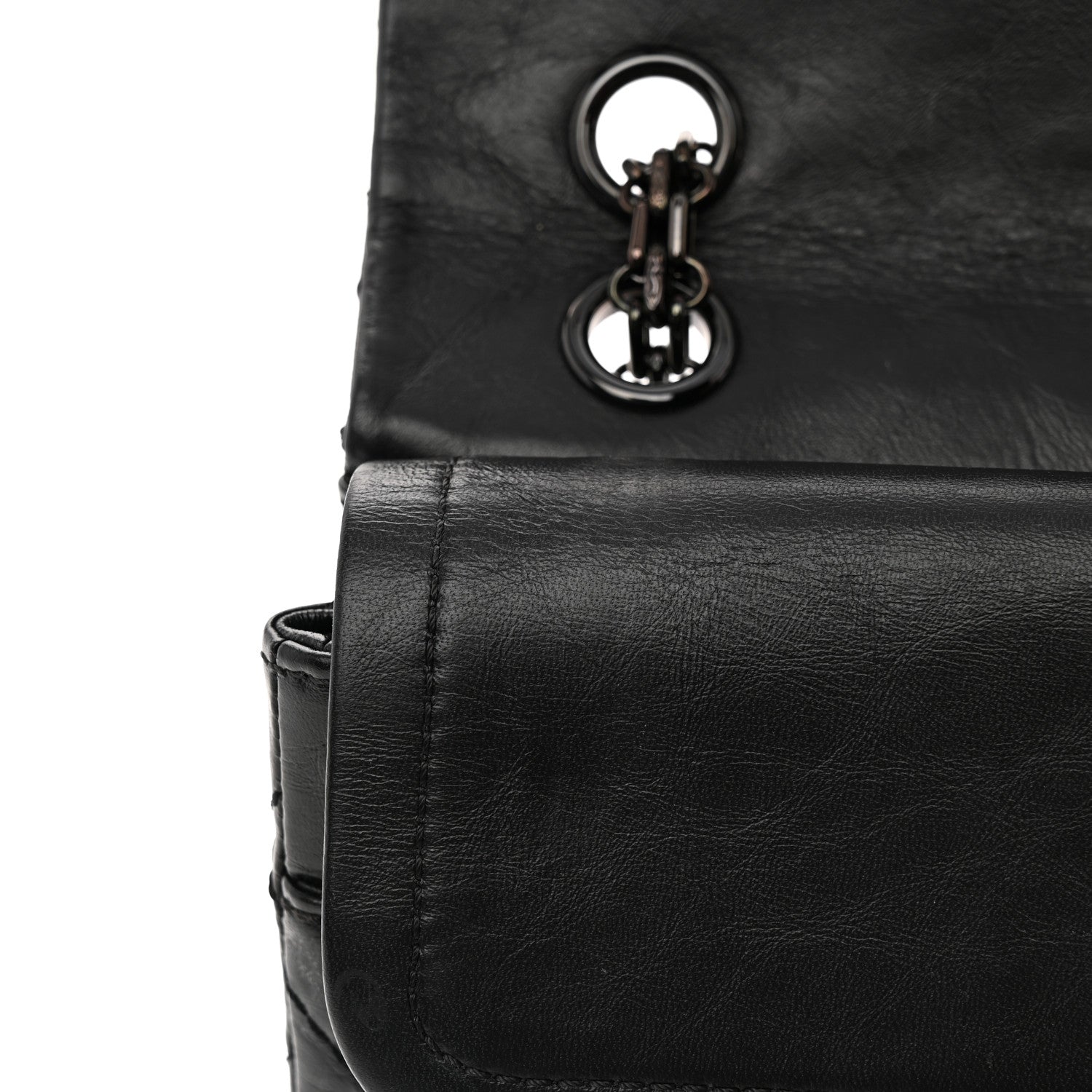 Chanel Aged Calfskin Quilted 2.55 Reissue 225 Flap So Black 12 of 12