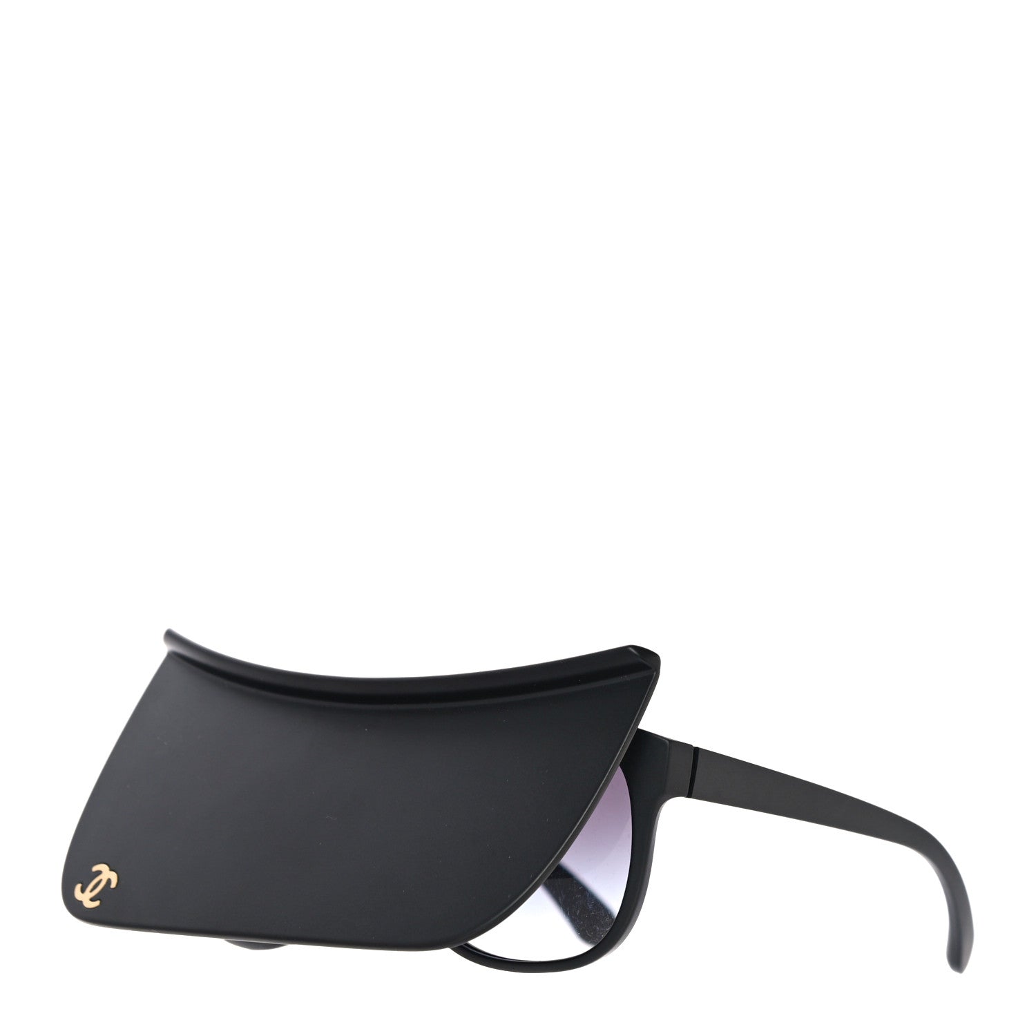 Chanel Acetate Visor Sunglasses 71046 Matte Black 942386