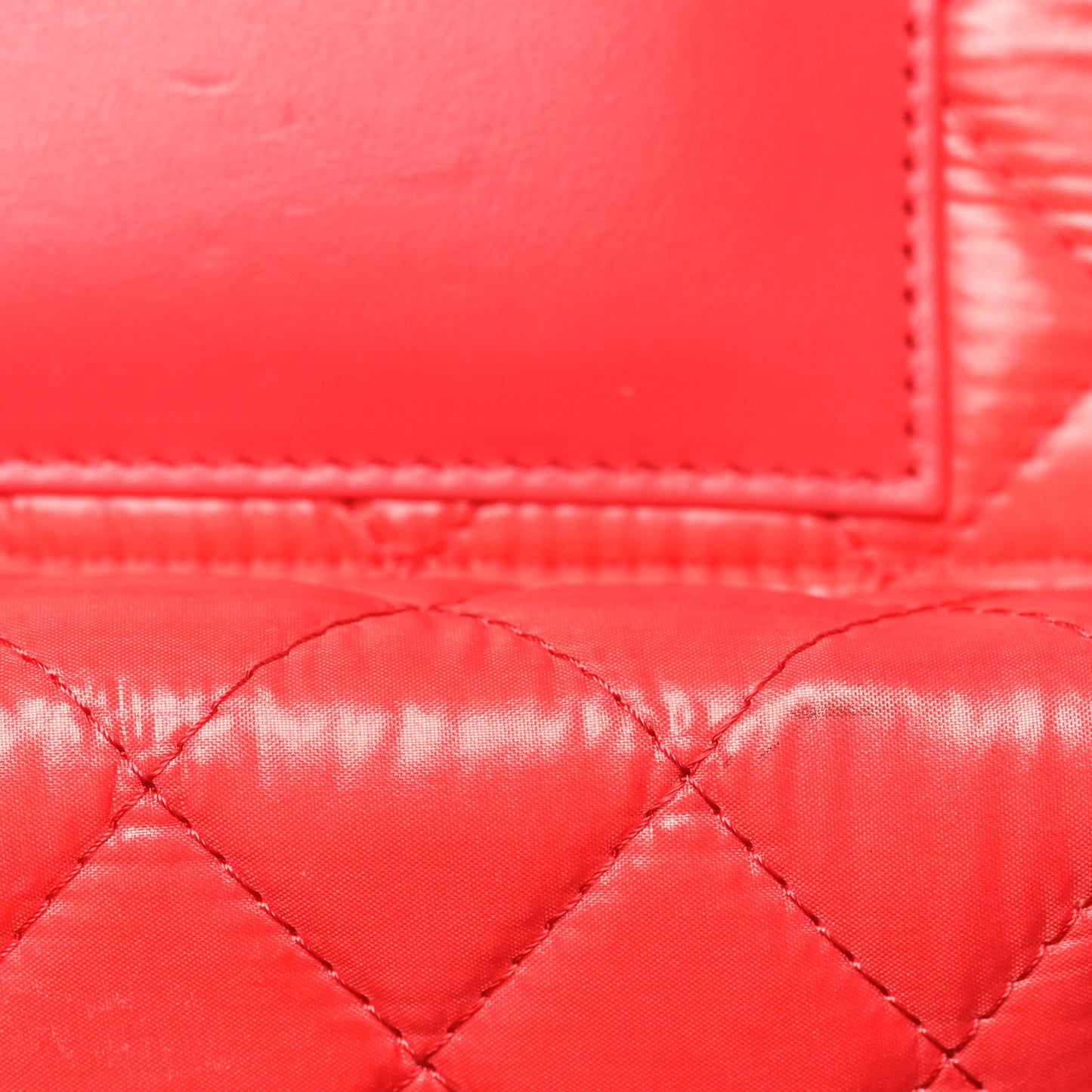 Caviar Quilted Large Vanity Pouch Red
