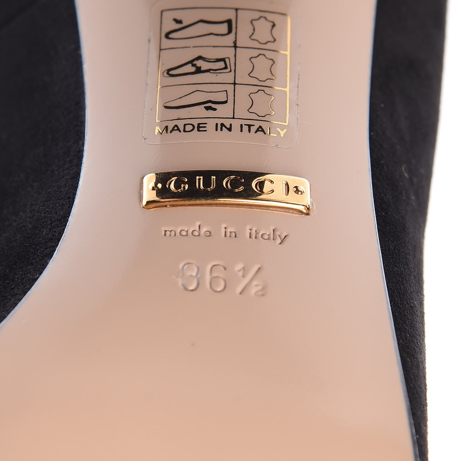 Gucci Kid Scamosciato Pearly GG Marmont Fringe 105mm Loafer Pumps 36.5 Black 6 of 9