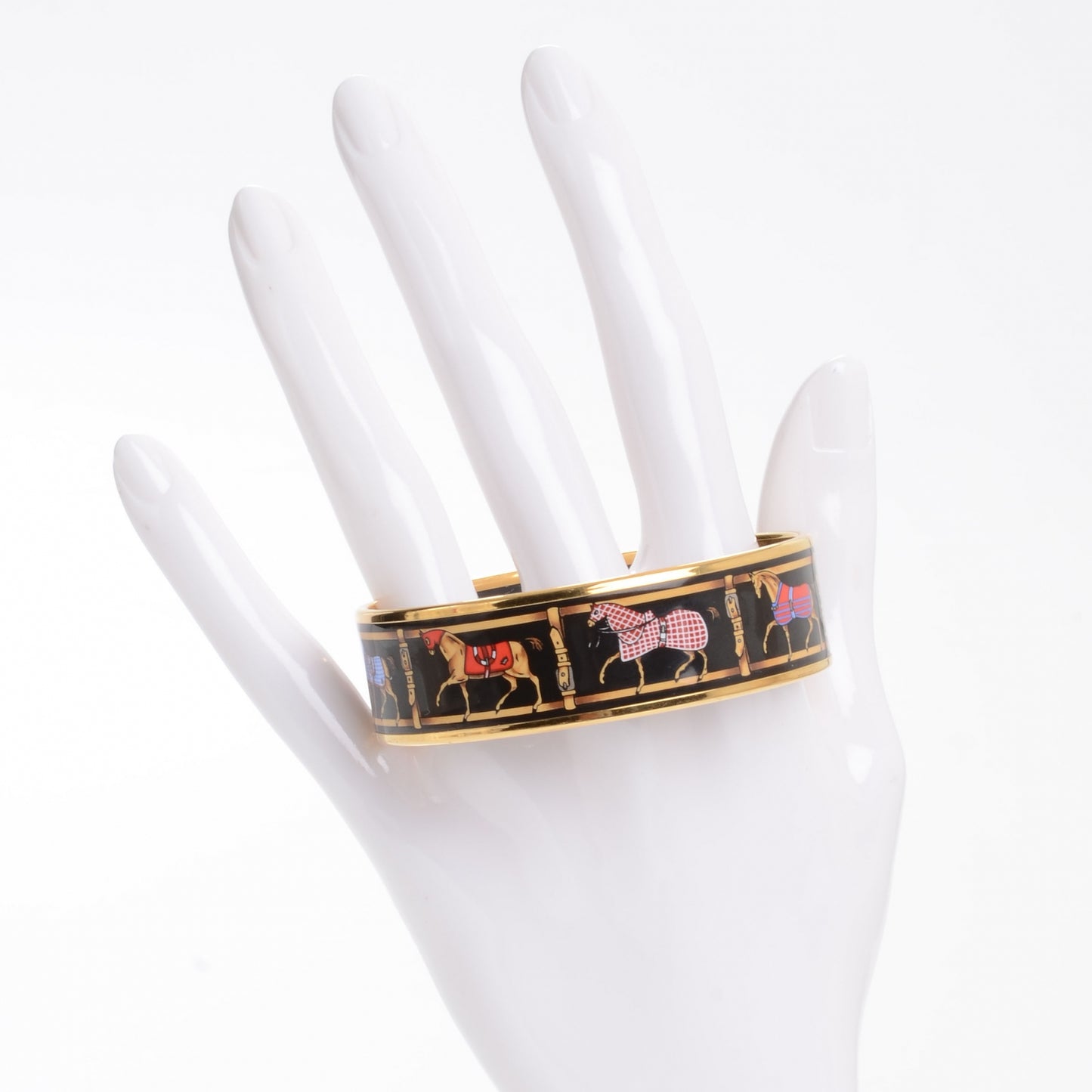 Enamel Printed Tenues Et Couvertures Wide Bracelet 65
