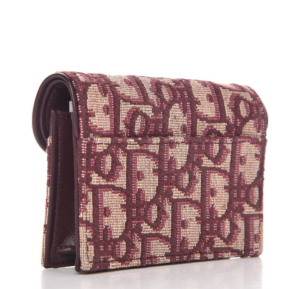 Christian Dior Oblique Saddle Card Holder Bordeaux 3 of 7