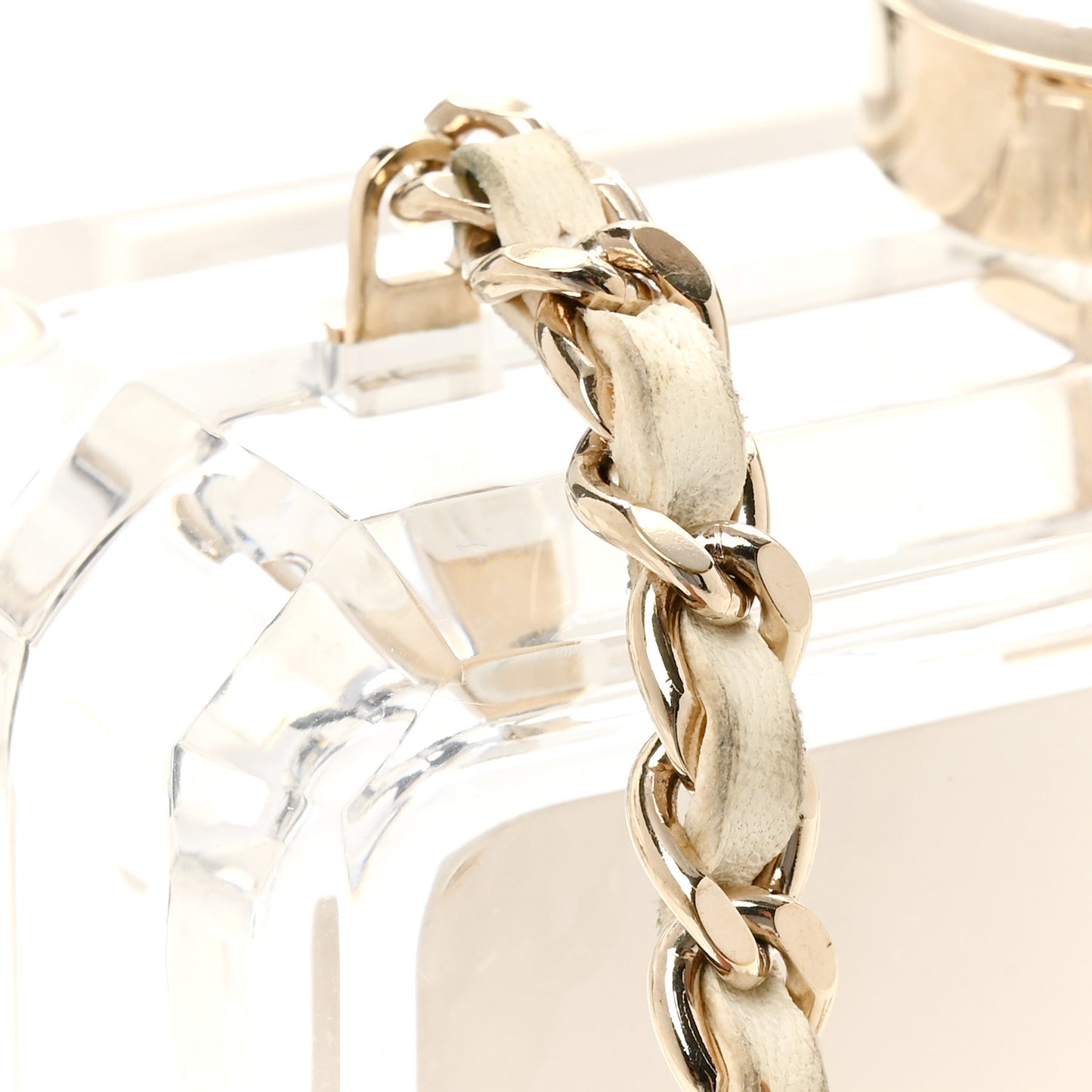 Transluscent Plexiglass Perfume Bottle Clutch