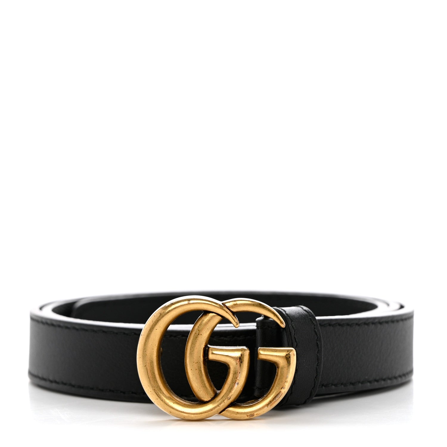 Gucci Calfskin Double G 20mm Belt 75 30 Black 1 of 6