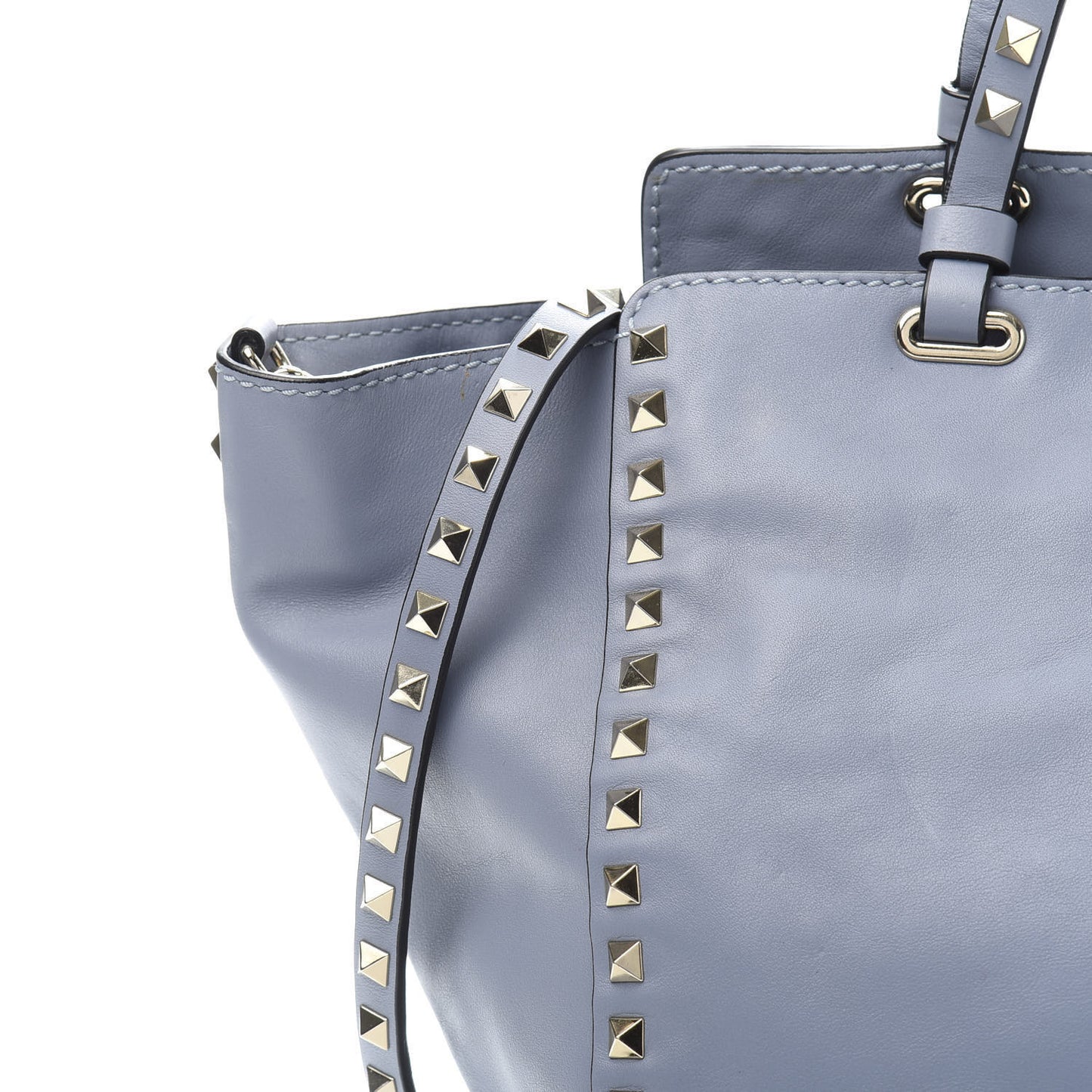 Vitello Medium Rockstud Tote London Stone
