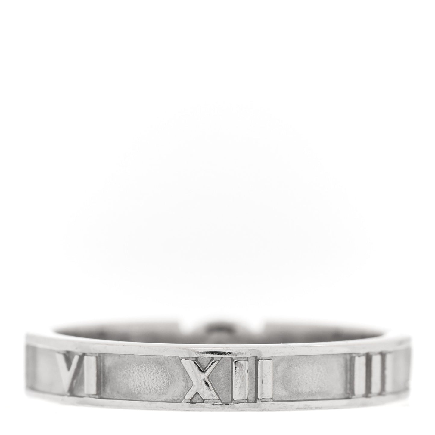 18K White Gold Diamond Atlas Solitaire Band Ring 49 5