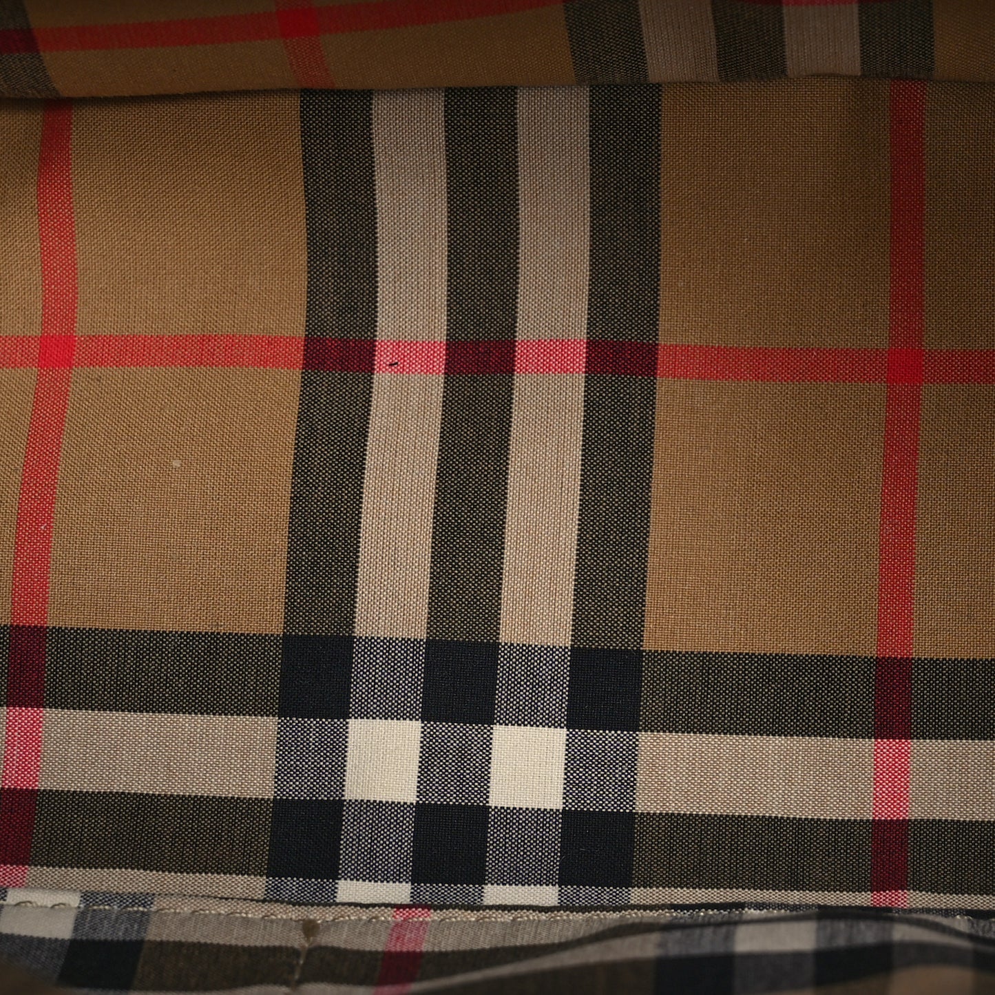 Derby Calfskin Vintage Check Medium Banner Tote Black