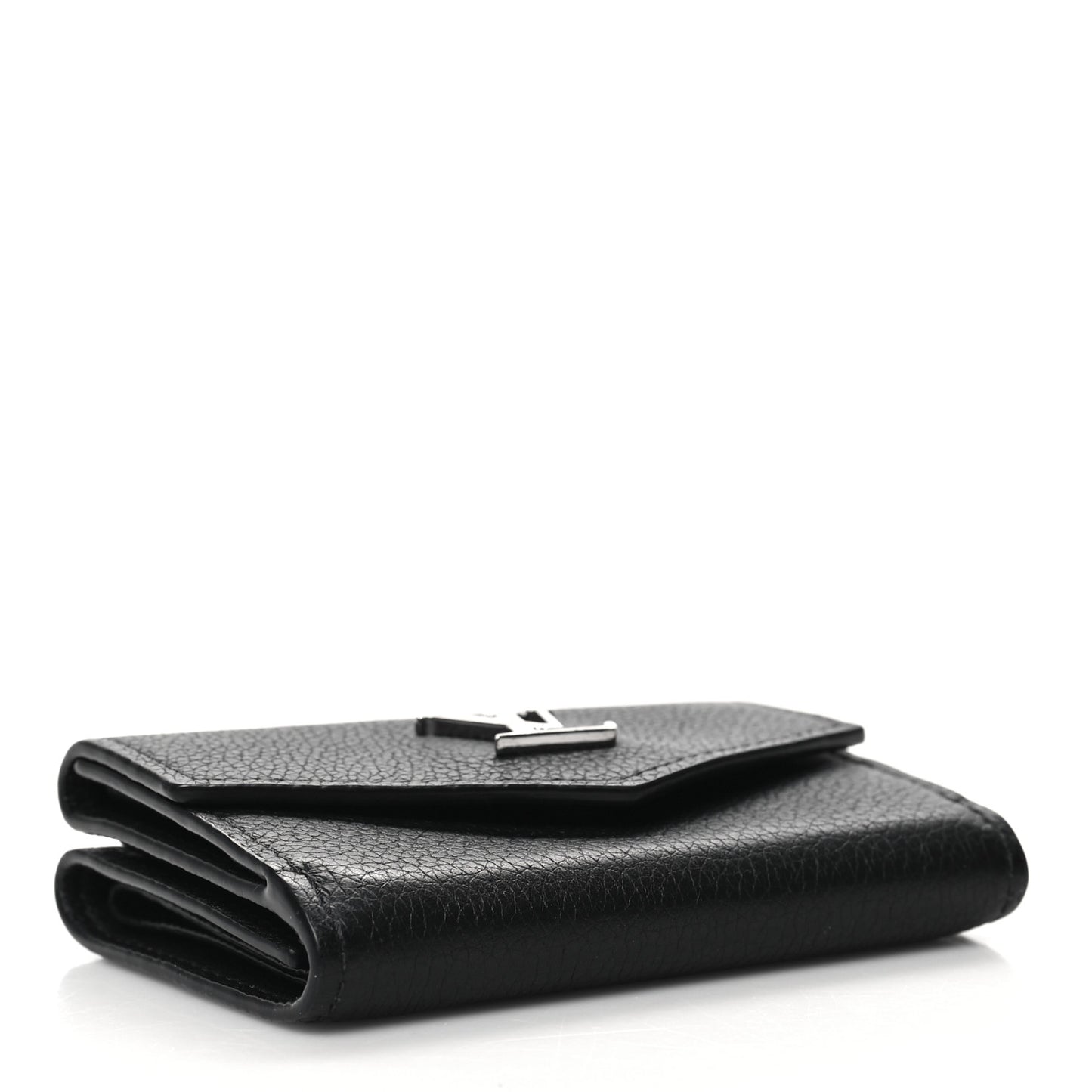 Calfskin Lockmini Wallet Black