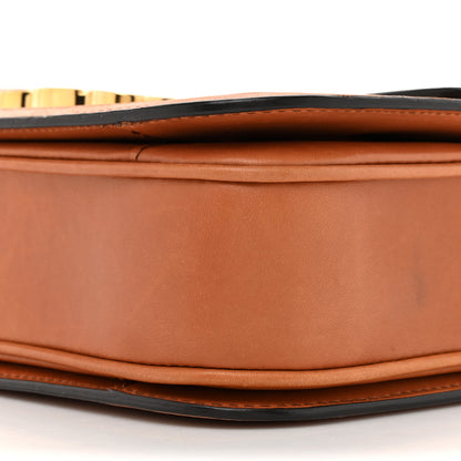 Celine Canvas Calfskin Medium Classique Triomphe Bag White Tan 10 of 18