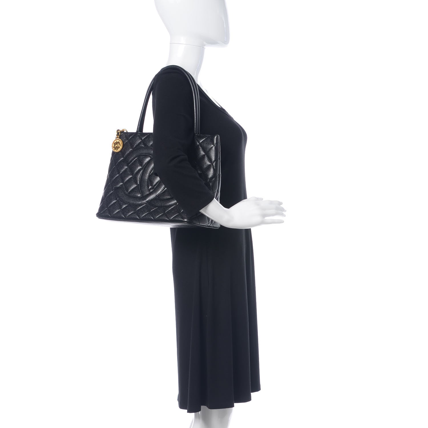 Chanel Caviar Quilted Medallion Tote Black 2 of 11