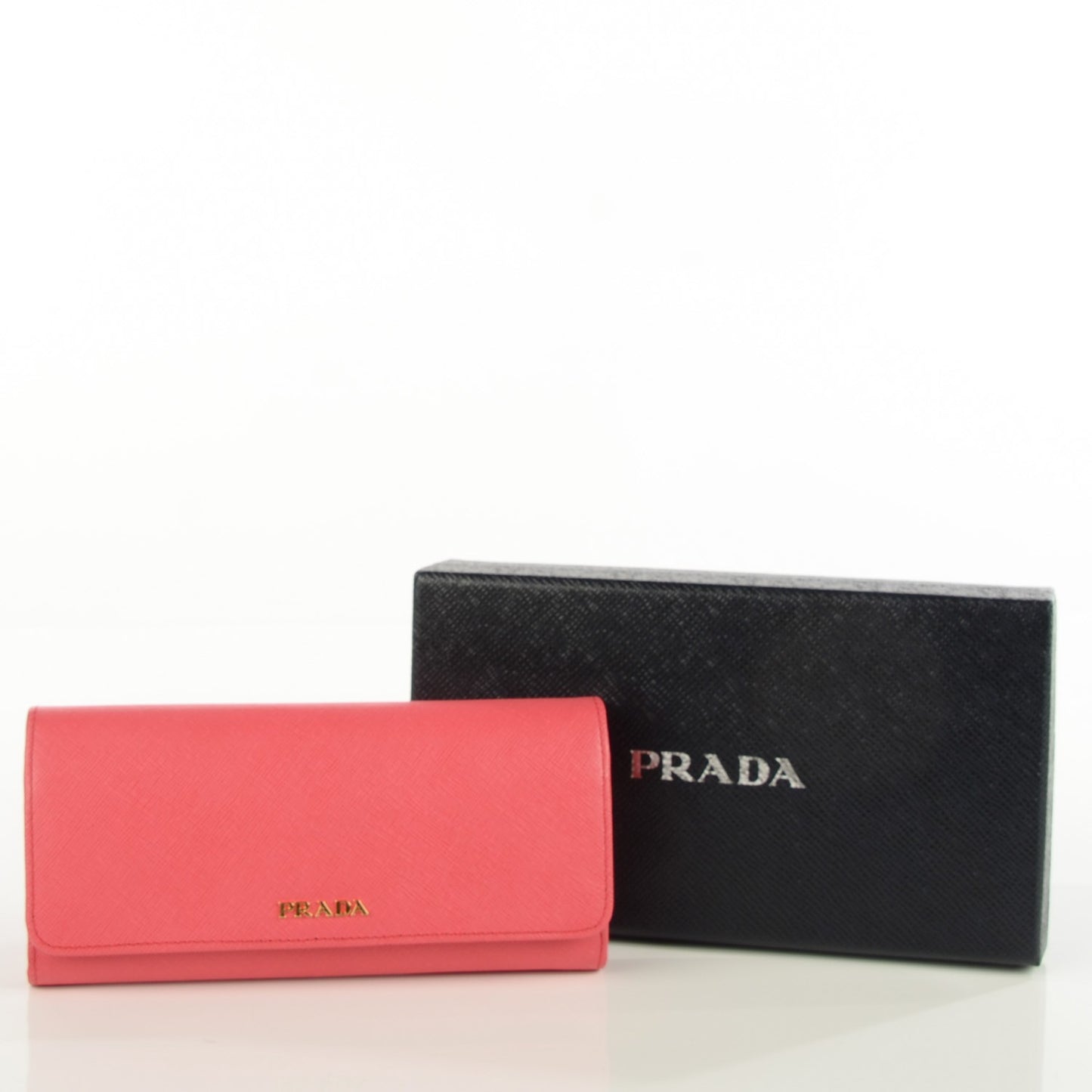 Saffiano Bi-Color Phenix Flap Over Wallet Fragola Talco