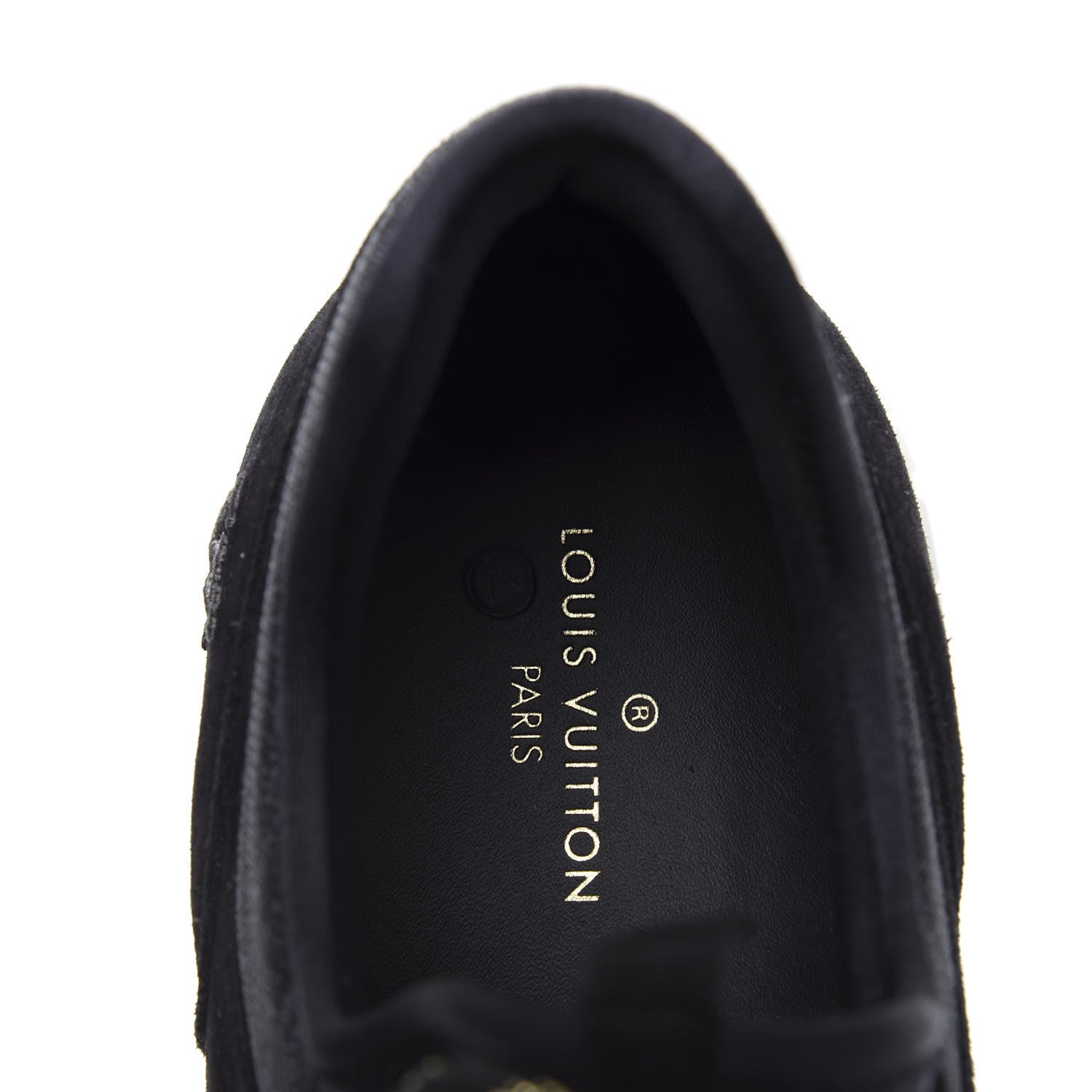 Louis Vuitton Metallic Patent Suede Run Away Sneakers 9.5 Black Gold 7 of 9