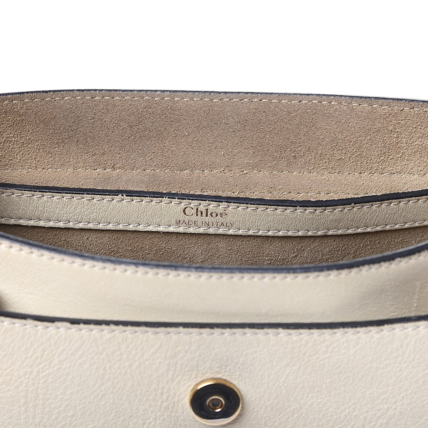 Calfskin Small Hudson Shoulder Bag Lace White