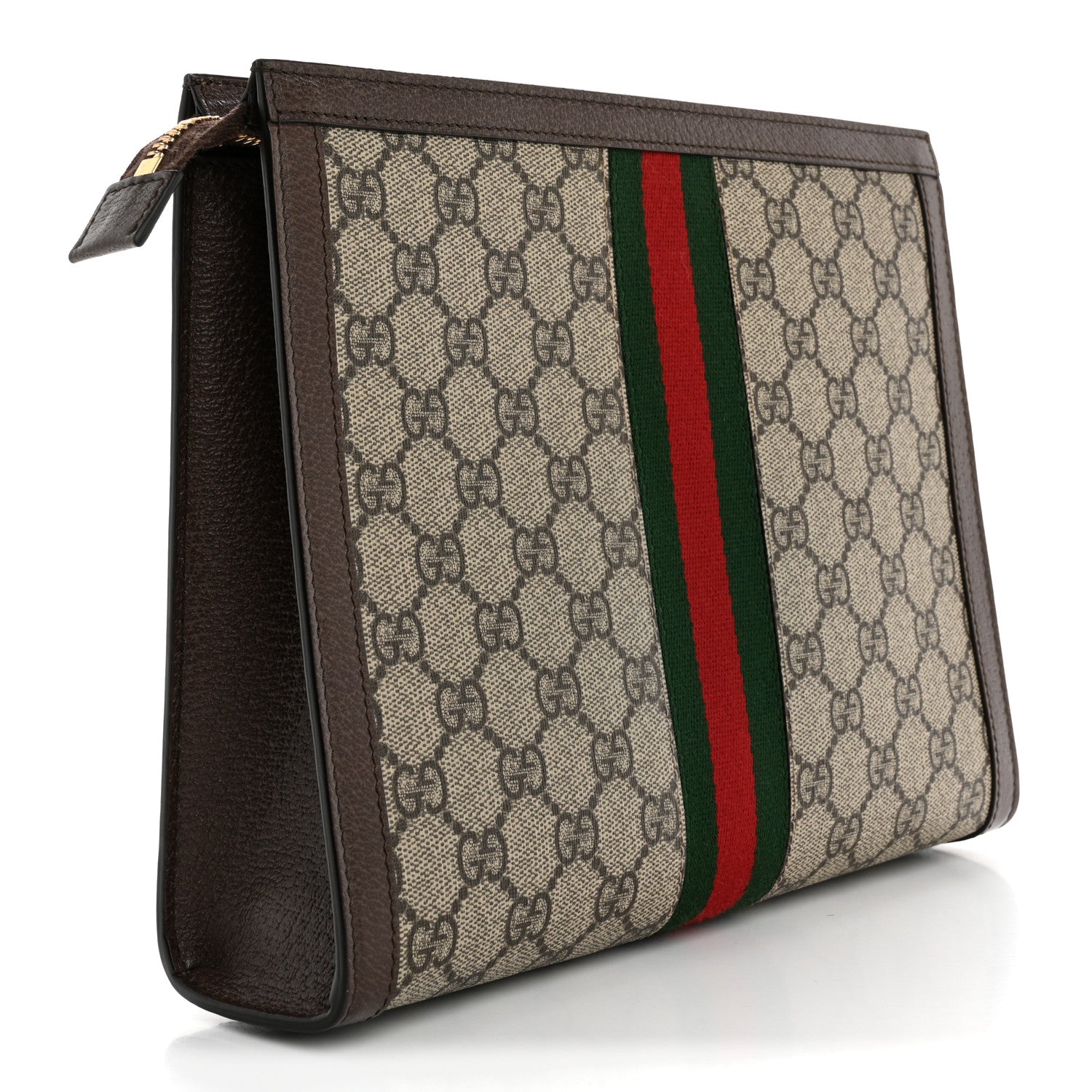 Gucci GG Supreme Monogram Web Ophidia Pouch Brown 3 of 8