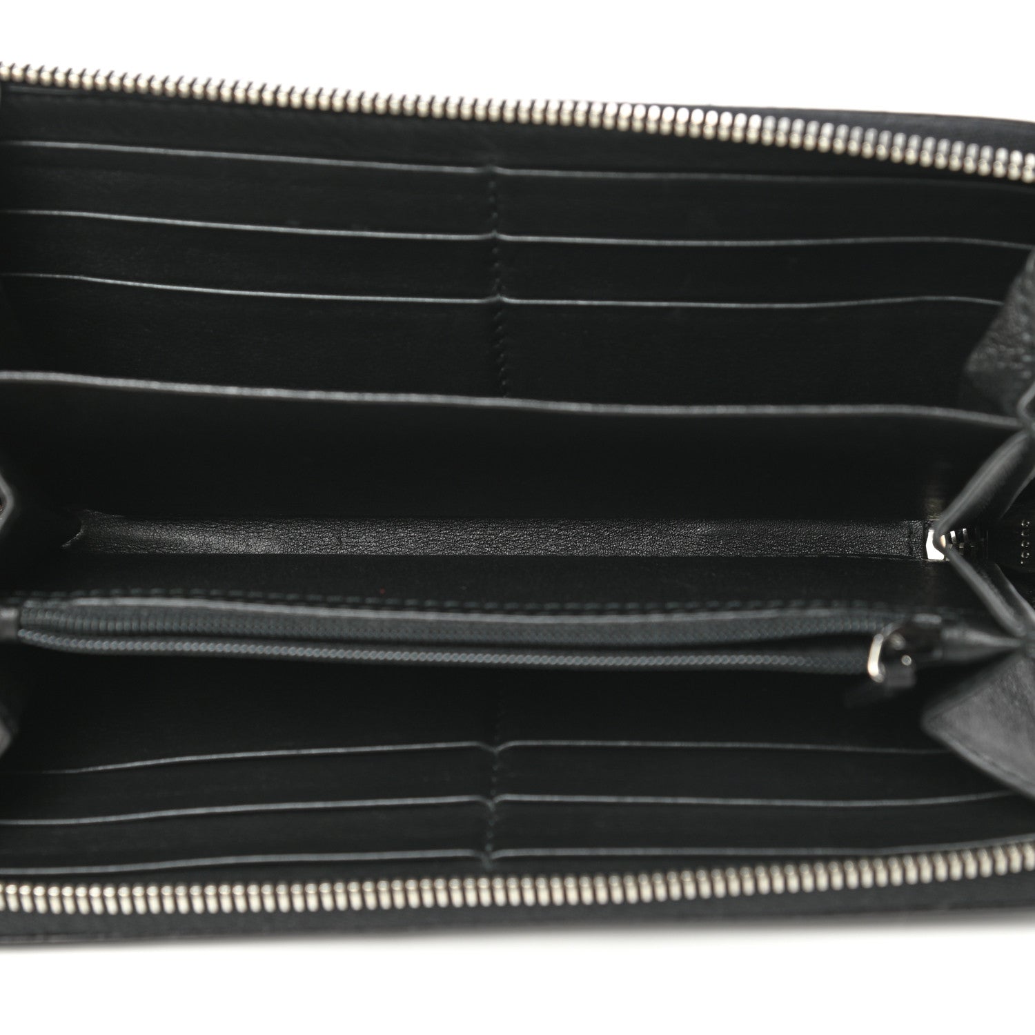 Gucci Guccissima Large Twins Zip Around Wallet Black 5 of 11