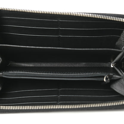 Gucci Guccissima Large Twins Zip Around Wallet Black 5 of 11