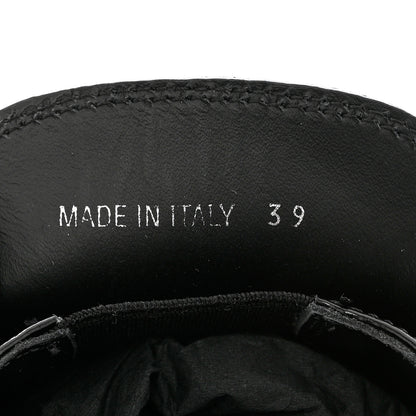 Prada Spazzolato Metal Triangle Logo 50mm Loafers 39 Black 6 of 10