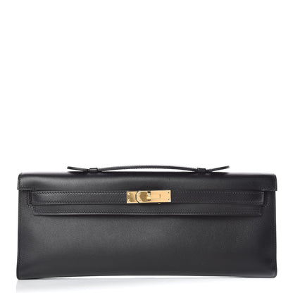 Hermes Swift Kelly Cut Clutch Pochette Black 1 of 10