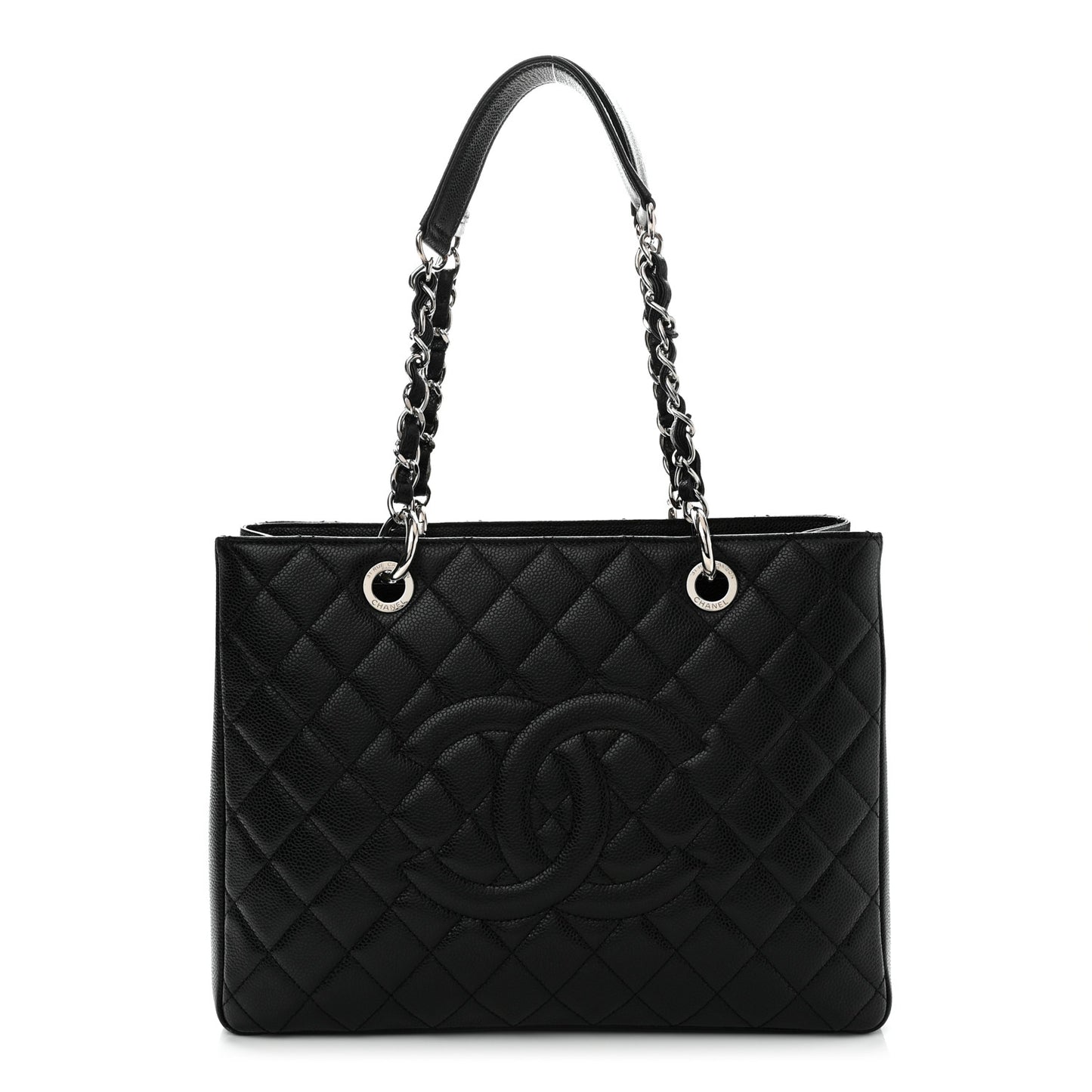 Caviar Quilted Grand Shopping Tote GST Black