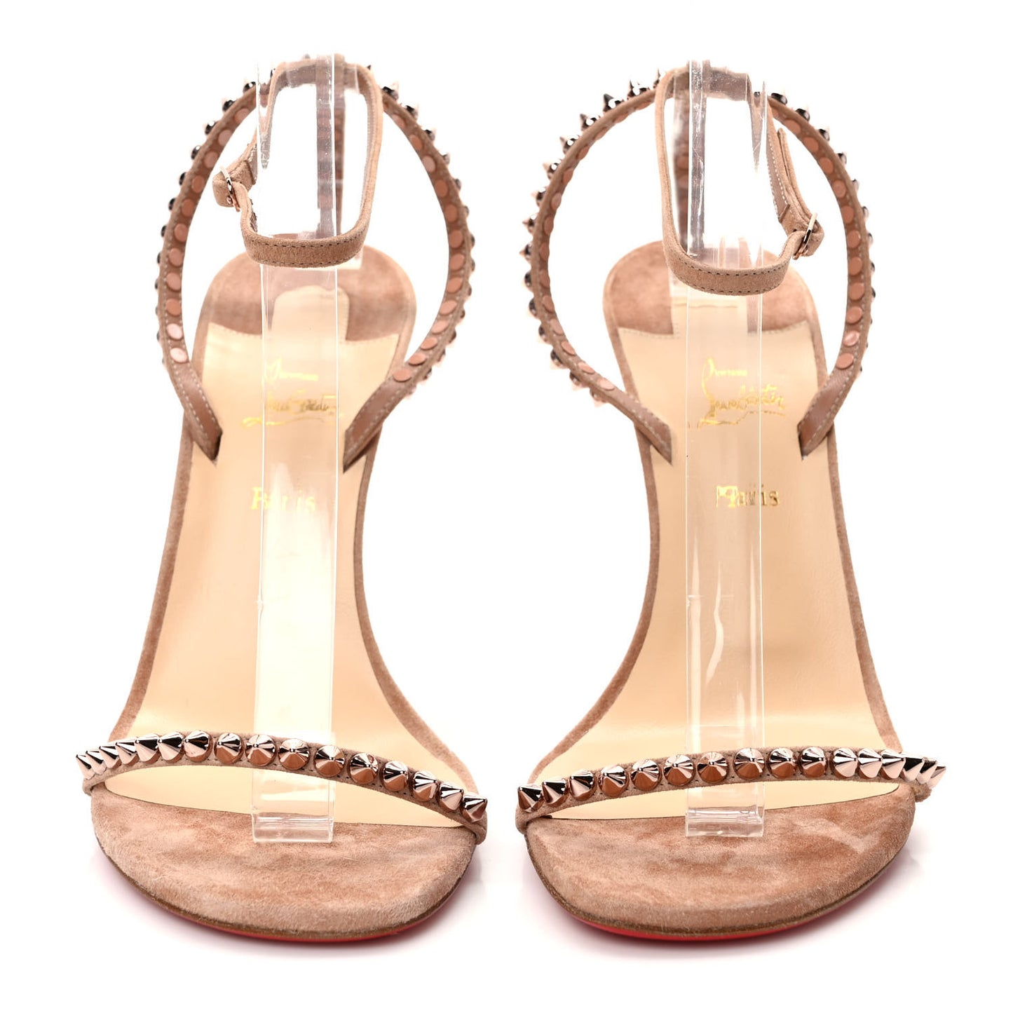 Veau Velour Spiked So Me 100 Sandals 38.5 Courtisane Bronze