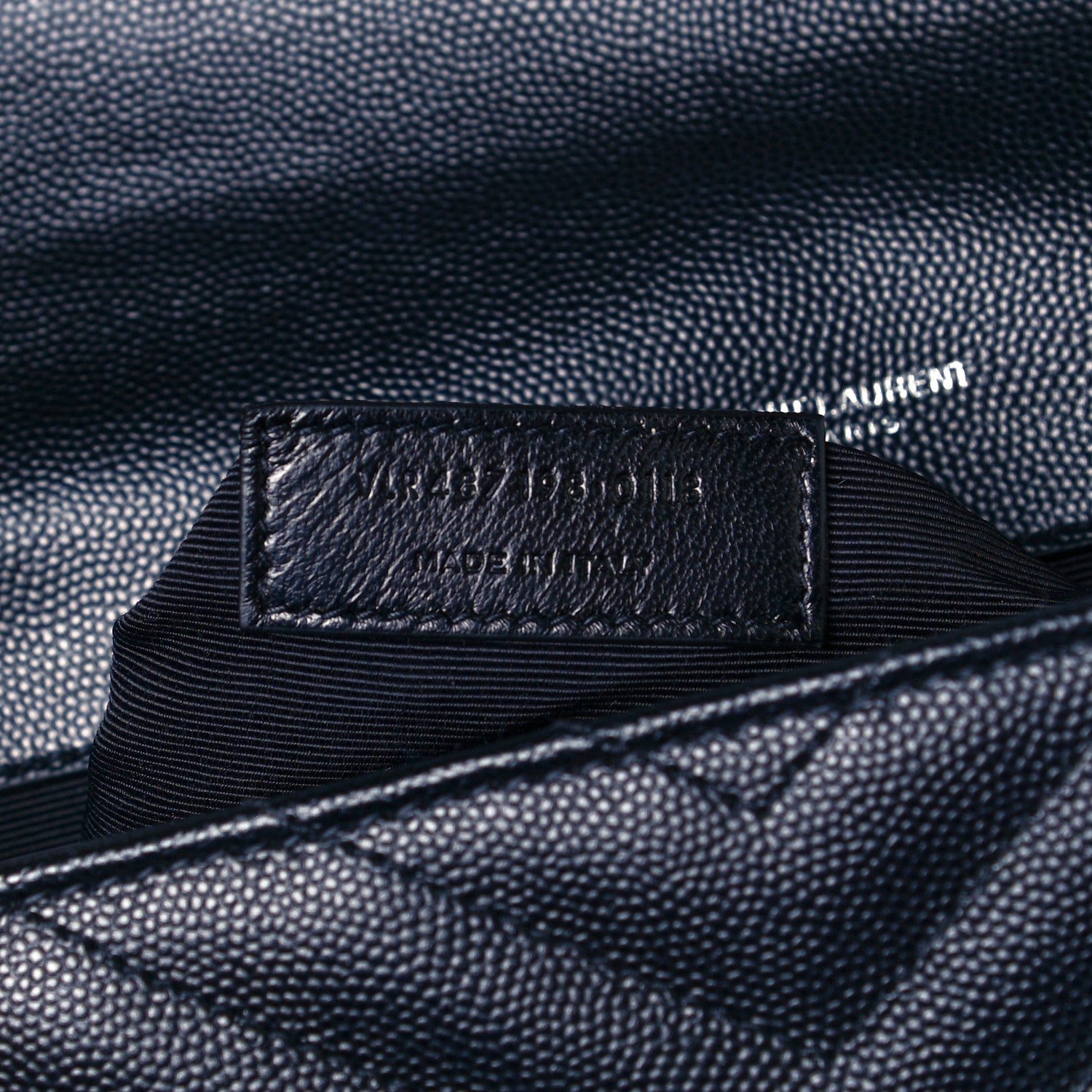 Saint Laurent Grain De Poudre Matelasse Chevron Large Monogram Satchel Black 8 of 11
