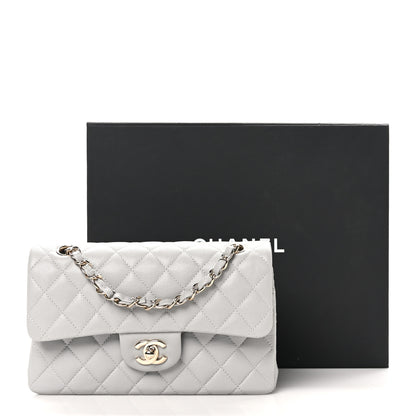 Chanel Caviar Quilted Small Double Flap Grey 12 of 12
