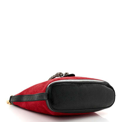 Gucci Suede Patent Medium Dionysus Bucket Bag Red 4 of 11