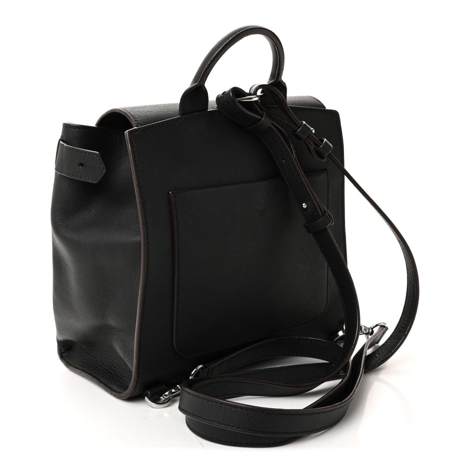 MCM Calfskin Ottomar Monogram Essential Small Backpack Black 2 of 8