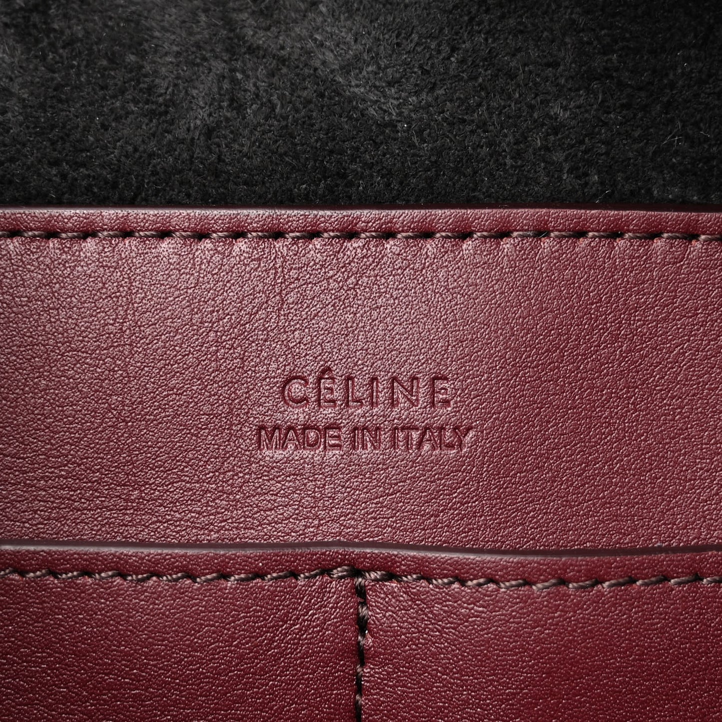 Lambskin Small Soft Cube Satchel Black Burgundy