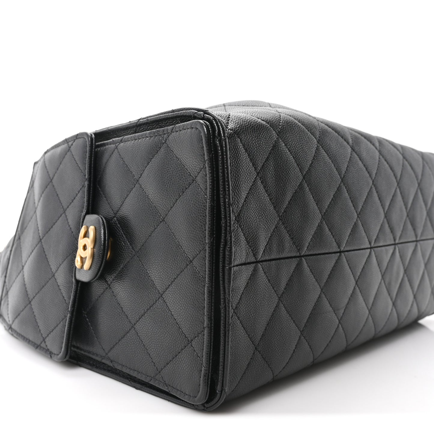 Caviar Quilted Medium Chanel 25 Handbag Black