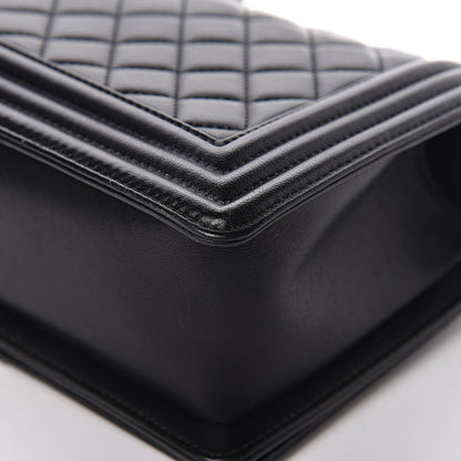 Chanel Lambskin Quilted Medium Boy Flap Black 13 of 16