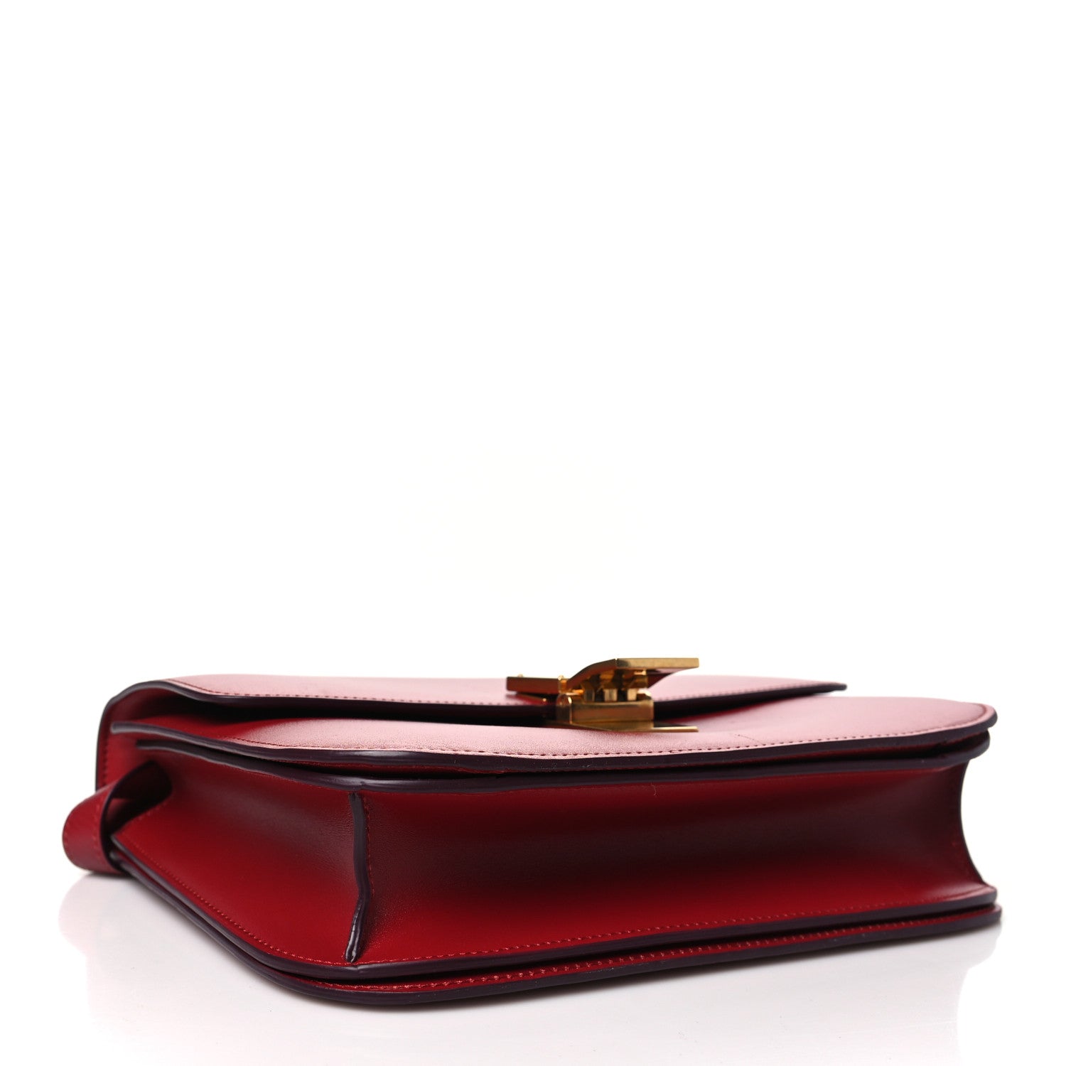 Celine Box Cakfskin Medium Classic Box Flap Bag Red 4 of 10
