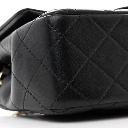 Chanel Lambskin Quilted Mini Rectangular Flap Black 9 of 12